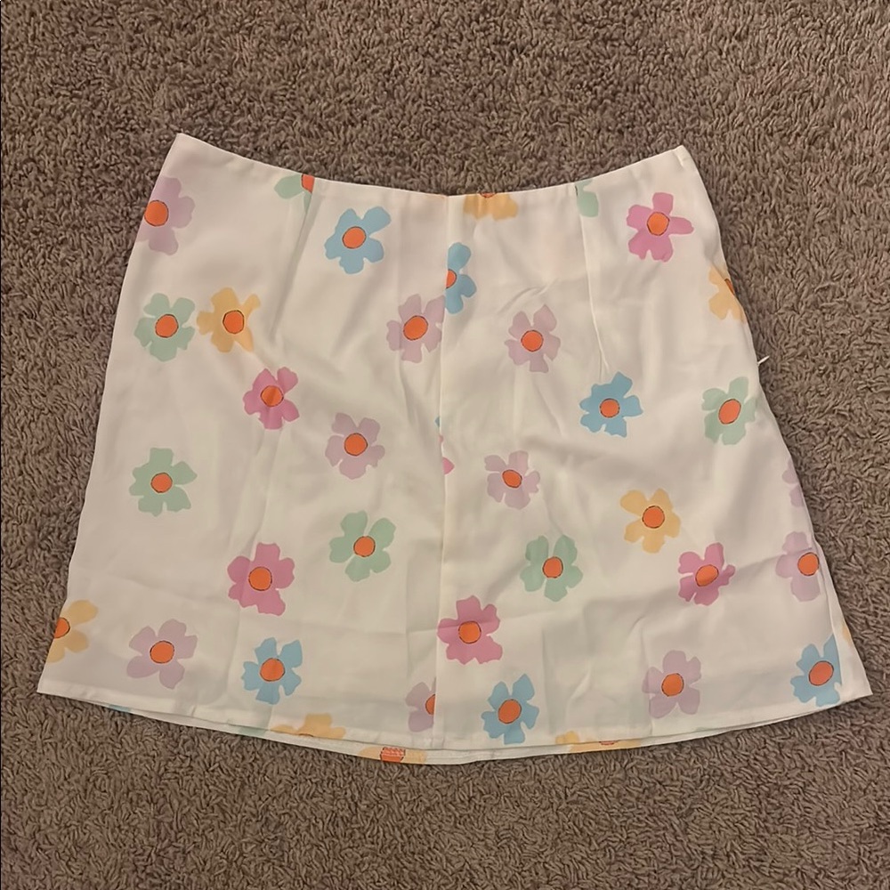 Princess Polly - Floral White Skirt